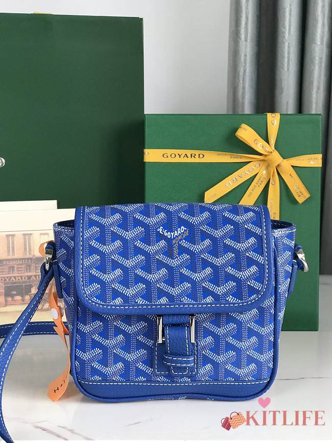 Kitlife Goyard Goyardine Grand Bleu Bag Blue 16x14x6cm  - 1