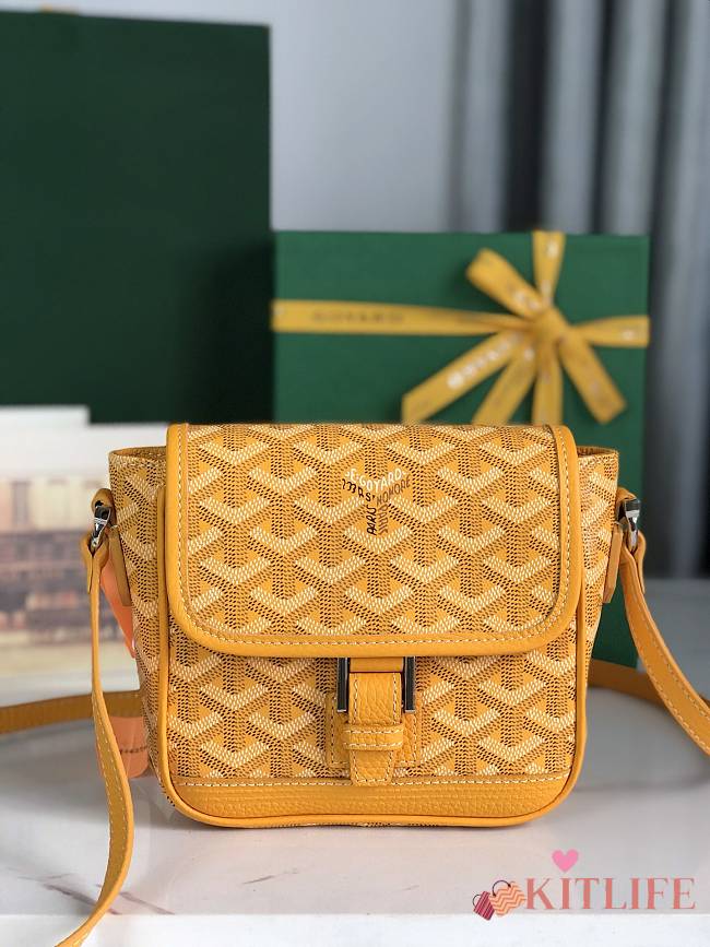 Kitlife Goyard Goyardine Grand Bleu Bag Yellow 16x14x6cm - 1
