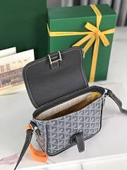 Kitlife Goyard Goyardine Grand Bleu Bag Gray 16x14x6cm  - 5