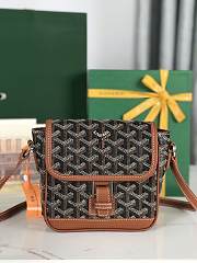 Kitlife Goyard Goyardine Grand Bleu Bag Brown & Black 16x14x6cm  - 1
