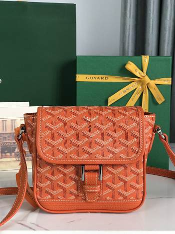 Kitlife Goyard Goyardine Grand Bleu Bag Orange 16x14x6cm