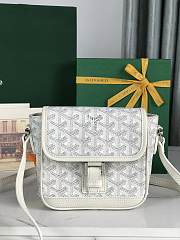 Kitlife Goyard Goyardine Grand Bleu Bag White 16x14x6cm  - 1