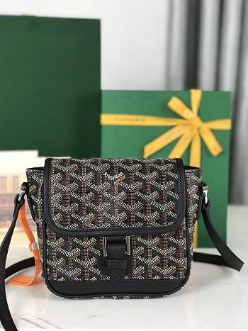 Kitlife Goyard Goyardine Grand Bleu Bag Black 16x14x6cm 