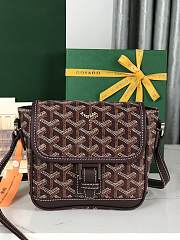 Kitlife Goyard Goyardine Grand Bleu Bag Burgundy 16x14x6cm  - 1