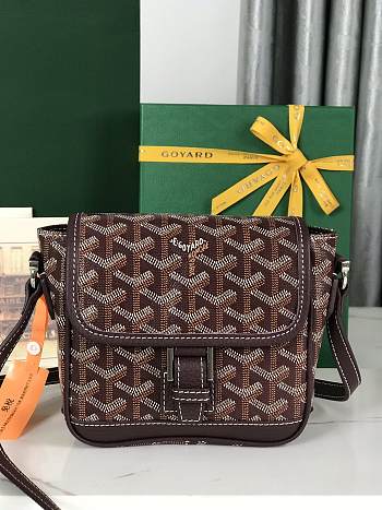 Kitlife Goyard Goyardine Grand Bleu Bag Burgundy 16x14x6cm 
