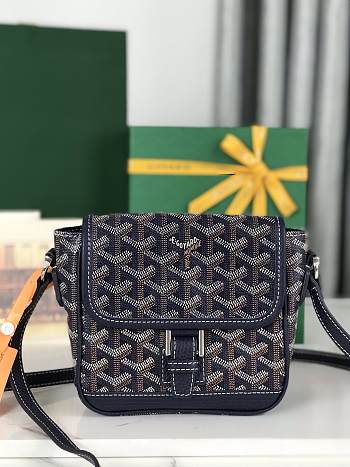 Kitlife Goyard Goyardine Grand Bleu Bag Dark Blue 16x14x6cm 