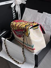 Kitlife Chanel Maxi Flap Bag Sequins & Gold-Tone Metal Red & Multicolor AS6281 19.5x32x10cm - 6