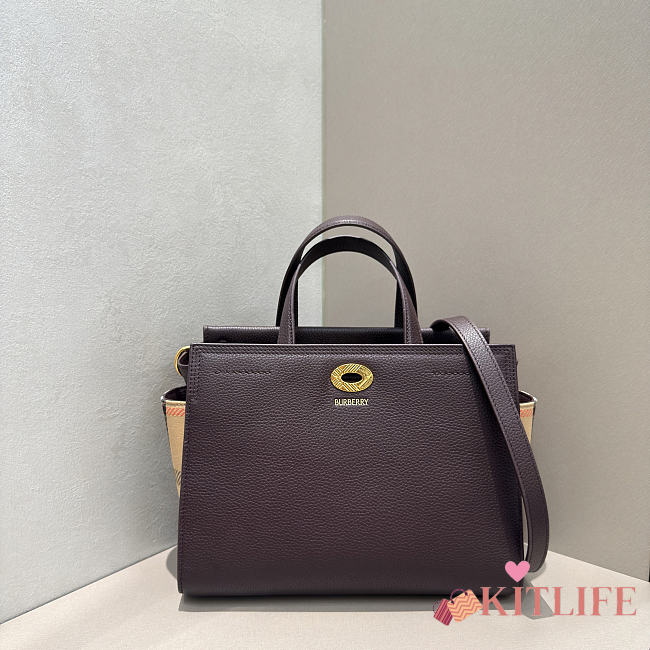 Kitlife Burberrry Small Cotswolds Tote Bag In Dark Brown 24.5x13x19.5cm - 1