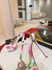 Kitlife Christian Louboutin Rosalie Alta Strass Botanica 150mm Sandals Multicolor  - 5