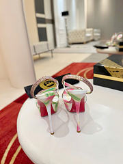 Kitlife Christian Louboutin Rosalie Alta Strass Botanica 150mm Sandals Multicolor  - 3