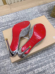 Kitlife Christian Louboutin Me Dolly Strass 105mm Mules Suede and strass Silver  - 4