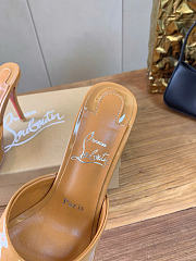 Kitlife Christian Louboutin Miss Z Mules In Beige  - 4