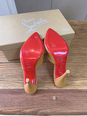 Kitlife Christian Louboutin Miss Z Mules In Beige  - 3