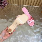Kitlife Louis Vuitton Cube Mules Pink Satin Heel 6.5cm - 6