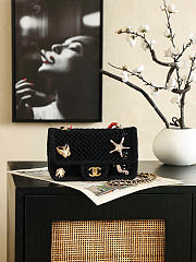 Kitlife Chanel Small Flap Bag Coco Pendant Badge in Black 14x21x6cm - 3