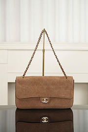 Kitlife Chanel Suede Calfskin Small Souplissimo Maxi Flap Bag Brown 19.5x32x10cm - 1