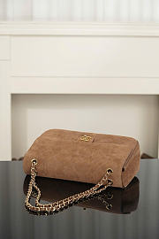 Kitlife Chanel Suede Calfskin Small Souplissimo Maxi Flap Bag Brown 19.5x32x10cm - 4