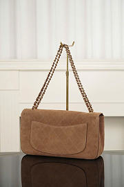 Kitlife Chanel Suede Calfskin Small Souplissimo Maxi Flap Bag Brown 19.5x32x10cm - 6