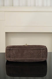 Kitlife Chanel Suede Calfskin Small Souplissimo Maxi Flap Bag Dark Brown 19.5x32x10cm  - 4