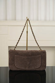 Kitlife Chanel Suede Calfskin Small Souplissimo Maxi Flap Bag Dark Brown 19.5x32x10cm  - 6