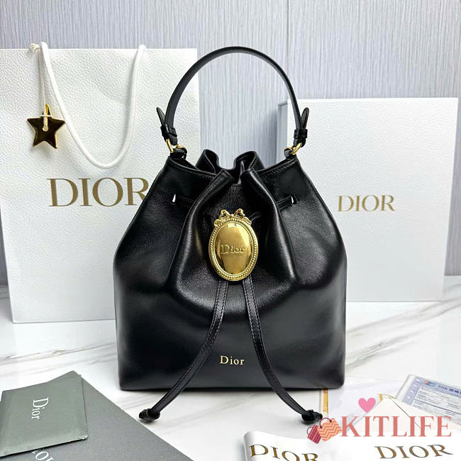 Kitlife Dior Cruise Bucket Bag Black 24x27x12.5cm - 1