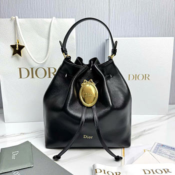 Kitlife Dior Cruise Bucket Bag Black 24x27x12.5cm