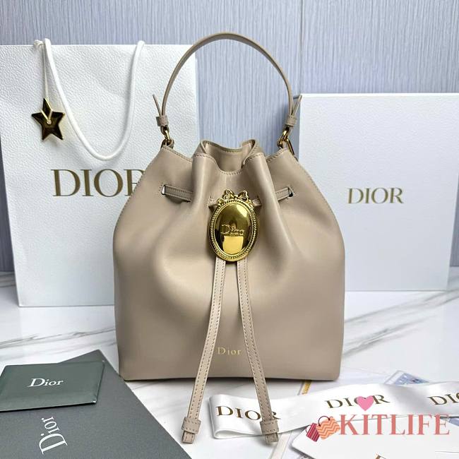 Kitlife Dior Cruise Bucket Bag Beige 24x27x12.5cm  - 1