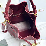 Kitlife Dior Cruise Bucket Bag Burgundy 24x27x12.5cm - 5