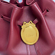 Kitlife Dior Cruise Bucket Bag Burgundy 24x27x12.5cm - 3