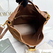 Kitlife Dior Cruise Bucket Bag Brown Suede 24x27x12.5cm  - 6