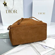 Kitlife Dior Cruise Bucket Bag Brown Suede 24x27x12.5cm  - 5