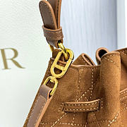 Kitlife Dior Cruise Bucket Bag Brown Suede 24x27x12.5cm  - 3