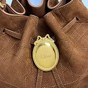 Kitlife Dior Cruise Bucket Bag Brown Suede 24x27x12.5cm  - 2