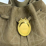 Kitlife Dior Cruise Bucket Bag Green Suede 24x27x12.5cm - 2