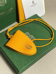 Kitlife Goyard Calfskin Bag Clip Bordeaux Yellow  - 5