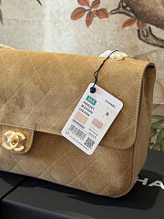 Kitlife Chanel Suede Calfskin Small Souplissimo Maxi Flap Bag Beige 19.5x32x10cm  - 4