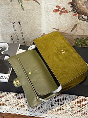 Kitlife Chanel Suede Calfskin Small Souplissimo Maxi Flap Bag Green 19.5x32x10cm - 4