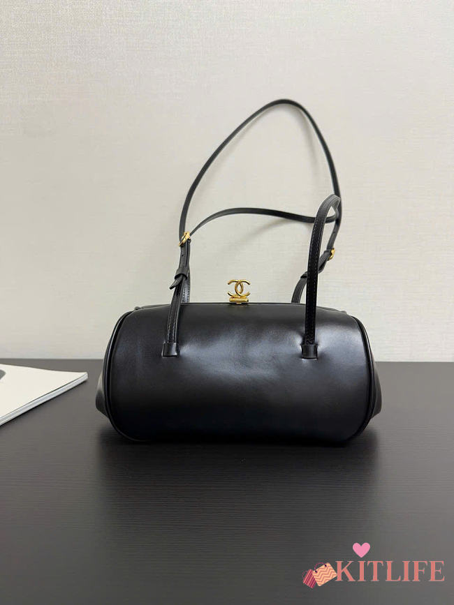 Kitlife Chanel 26A Cylindrical Bag Black 22x13x11cm - 1