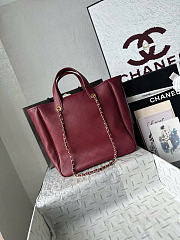 Kitlife Chanel Large Shopping Bag Burgundy AS6200 40x30x17cm - 2