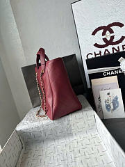Kitlife Chanel Large Shopping Bag Burgundy AS6200 40x30x17cm - 3