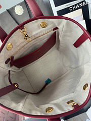Kitlife Chanel Large Shopping Bag Burgundy AS6200 40x30x17cm - 5