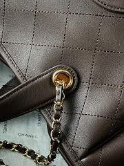 Kitlife Chanel Large Shopping Bag Dark Brown AS6200 40x30x17cm  - 5