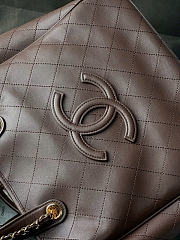 Kitlife Chanel Large Shopping Bag Dark Brown AS6200 40x30x17cm  - 6