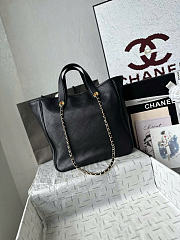 Kitlife Chanel Large Shopping Bag Black AS6200 40x30x17cm  - 4