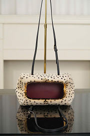 Kitlife Chanel Pony Hair Cheetah Print Pretty CC Clutch With Strap Light Beige Black 29.5x13x20cm - 2