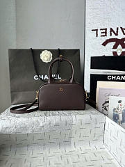 Kitlife Chanel 26B Mini Bowling Boston Bag Dark Brown AS5528 20x13x9cm - 1