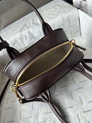 Kitlife Chanel 26B Mini Bowling Boston Bag Dark Brown AS5528 20x13x9cm - 5