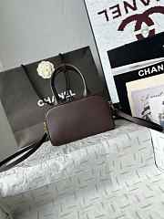 Kitlife Chanel 26B Mini Bowling Boston Bag Dark Brown AS5528 20x13x9cm - 4