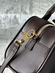 Kitlife Chanel 26B Mini Bowling Boston Bag Dark Brown AS5528 20x13x9cm - 3