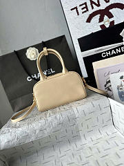 Kitlife Chanel 26B Mini Bowling Boston Bag Beige AS5528 20x13x9cm - 4